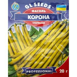 Корона желтая семена фасоли спаржевой кустовой ранней 55-60 дн. желт./бел. (GL Seeds)