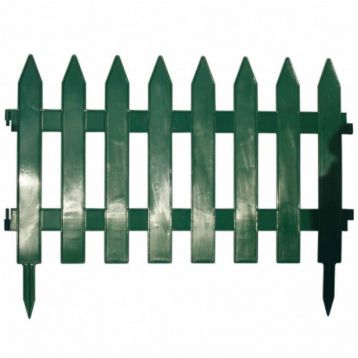 Забор темно-зеленый пластмассовый на 7 секций