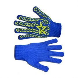 Перчатки текстильные синие с вкраплением Звезда
