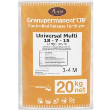 Добриво Грануперманент Мівена (Granupermanent CRF) 18-07-15-2MgO-0,5Fe 3-4M гранульоване 