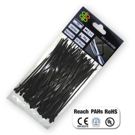 Стяжки кабельні пластикові UV BLACK 3,6*200 мм (100 шт.) 