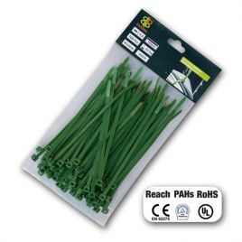 Стяжки кабельные пластиковые многоразовые GREEN 4,8*200 мм 
